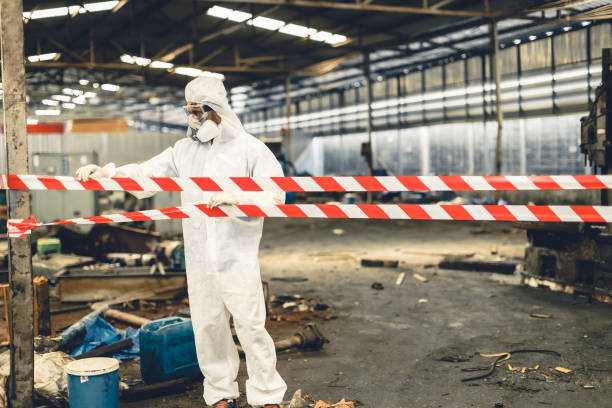 Professional Biohazard Cleanup technician working in Pine River, WI
